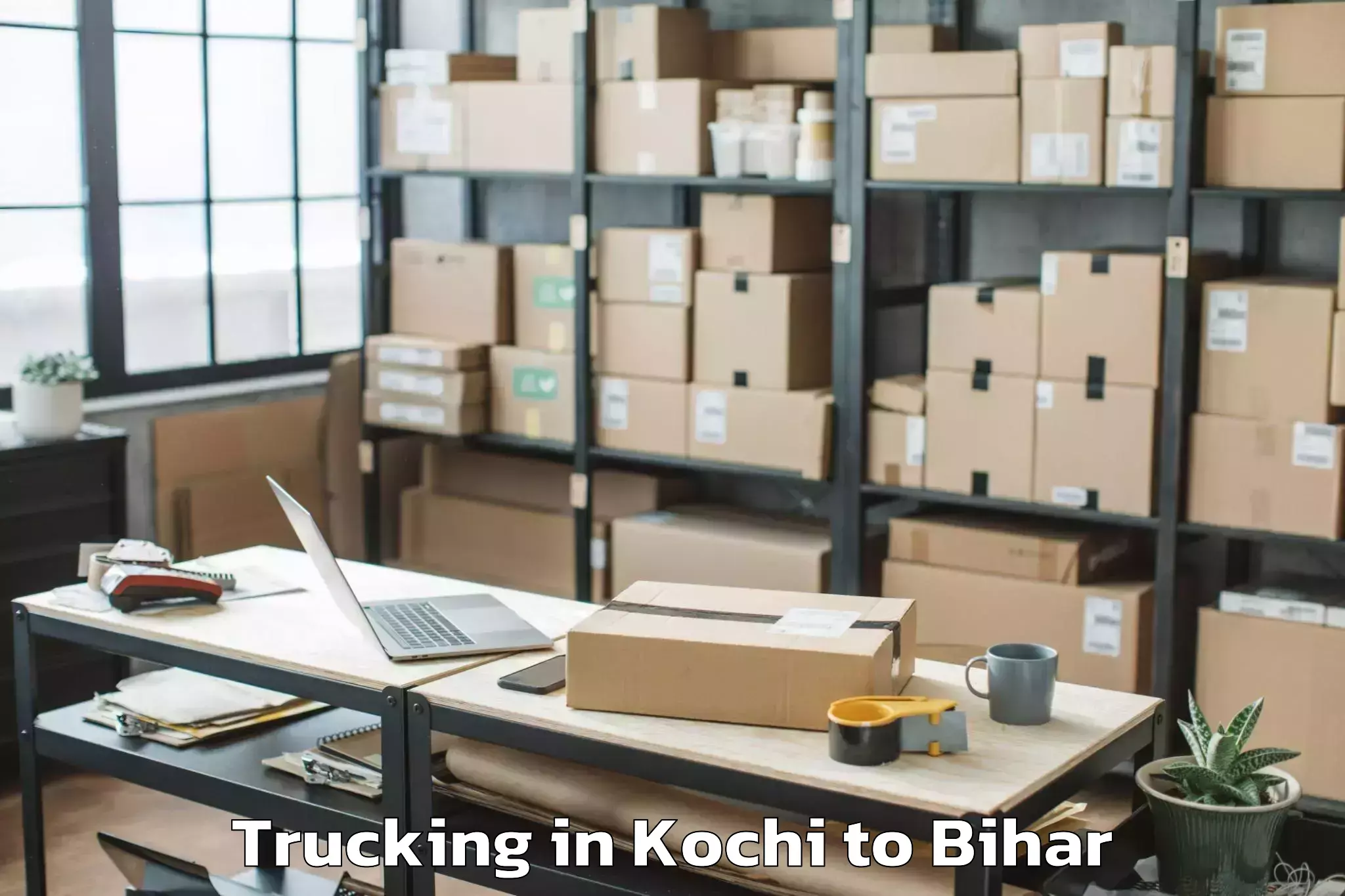 Book Kochi to Darbhanga Airport Dbr Trucking Online